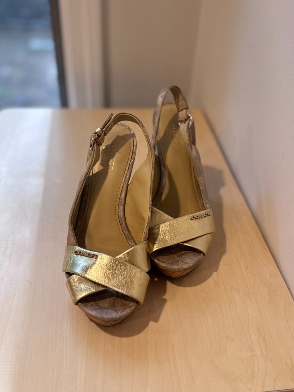 Coach Jessy Signature Cork Wedge Sandals – Gray – Women’s 7.5B 🤍🔥 - Picture 4 of 14